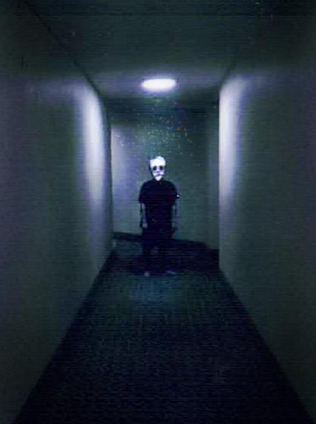 Spook with Mask 2. Photograph editing, 2023.